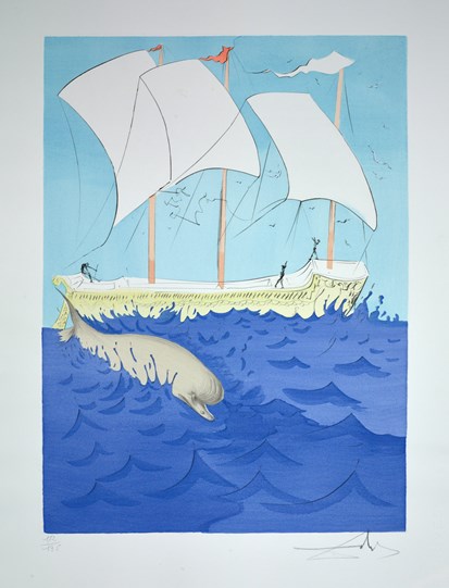 Zebulu from The Twelve Tribes of Israel, 1973 by Salvador Dali - Drypoint with etching and pochoir in colours